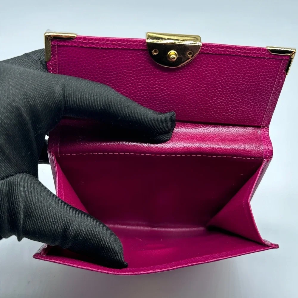 Vintage Givenchy Pink Leather Wallet with Gold Hardware - Picture 7 of 10